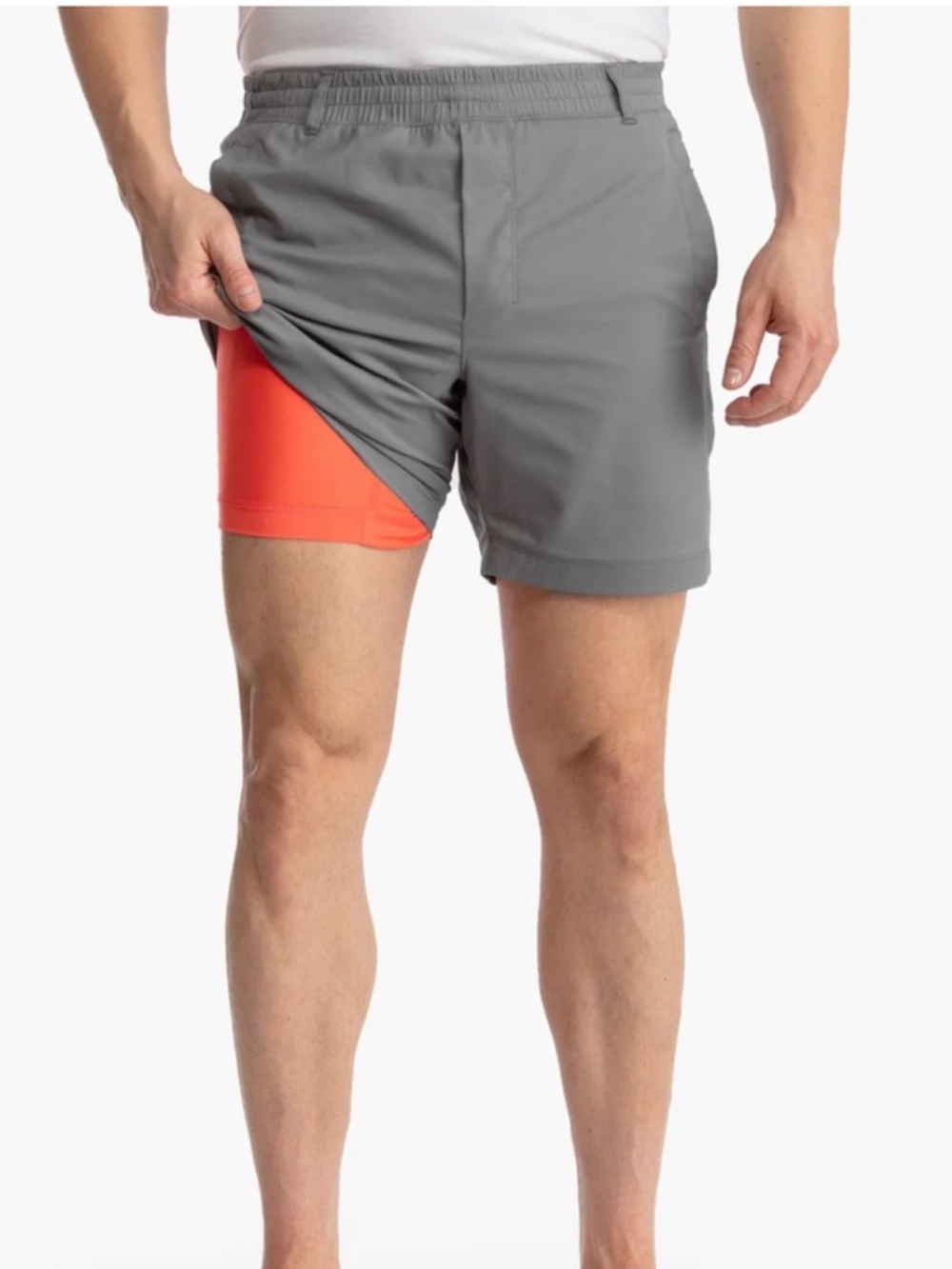 Birddogs Athletic Lined Boom Shorts Size XL Long In Castle Rock Gray